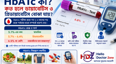 HbA1c কত হলে ডায়াবেটিস ও প্রিডায়াবেটিস বোঝা যায়